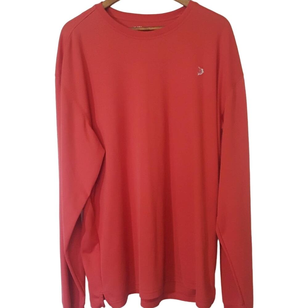 Mens Sz XXL Coral Fishing Reel Legends Logo Long Sleeve Lightweight Tee Shirt